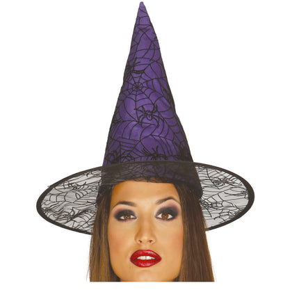 Hekseedderkop med lilla hat