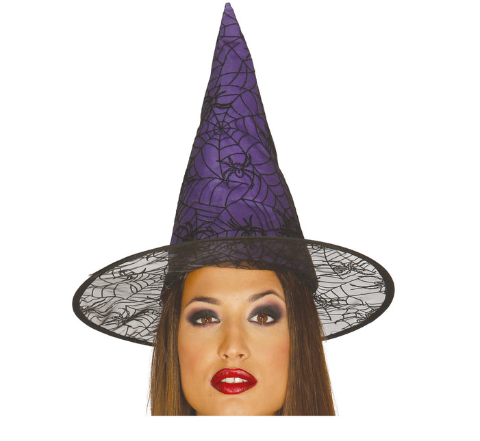 Hekseedderkop med lilla hat