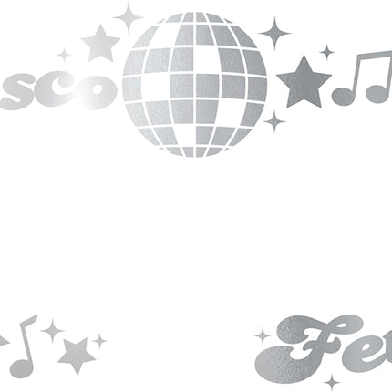 Sølvfarvede ansigtsklistermærker – Disco