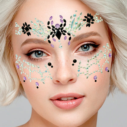 Ansigtsdekoration Spider Web og Spider Halloween