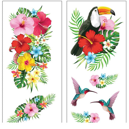 Farvede ansigtsklistermærker Hawaii 14 cm