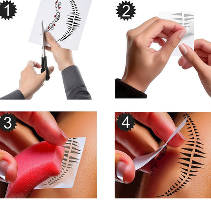 Dia De Los Muertos Face Stickers 30x14 cm