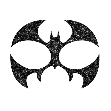 Ansigtsklistermærker flagermus glitter 20 cm