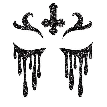 Halloween Face Stickers uden glitter 20 cm