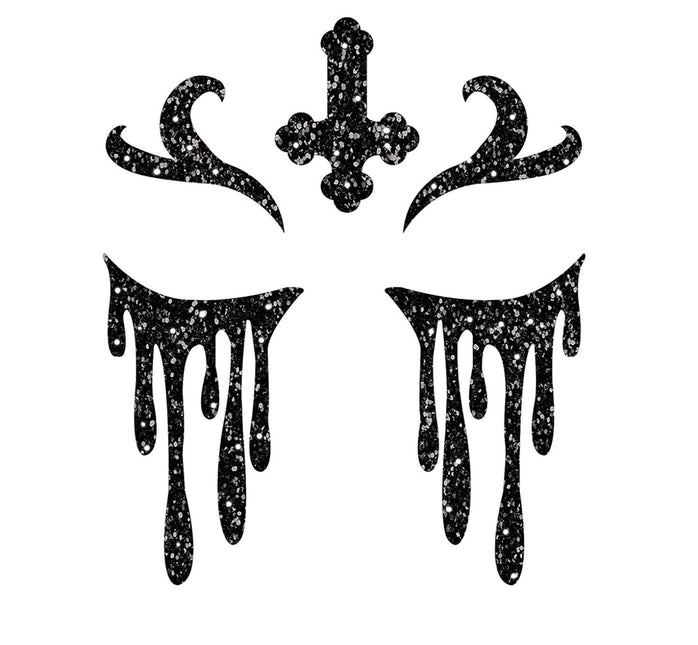 Halloween Face Stickers uden glitter 20 cm