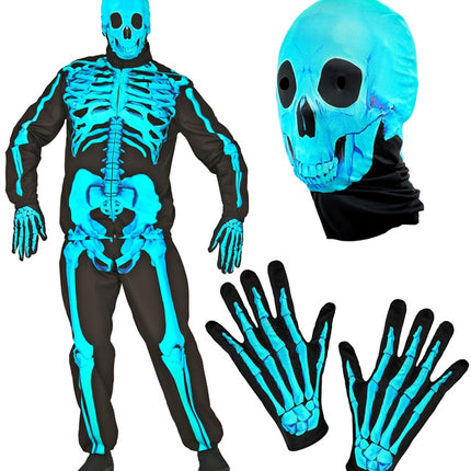 NEON SKELET KOSTUME