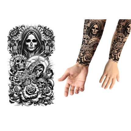 Halloween-falsk tatovering Catrina 30 cm