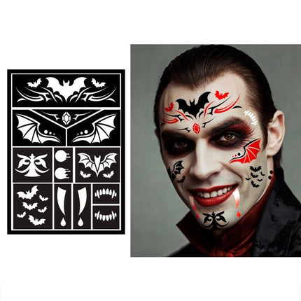 Vampyr-tatoveringsskabelon 20 cm