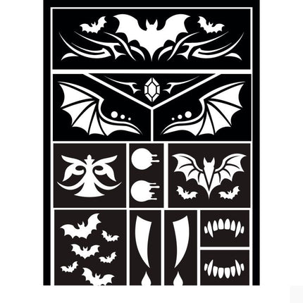 Vampyr-tatoveringsskabelon 20 cm