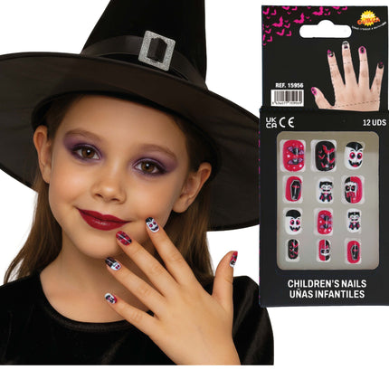 Halloween-kunstnegle til børn – vampyr