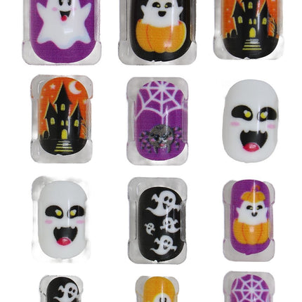 Halloween-kunstnegle til børn – spøgelser