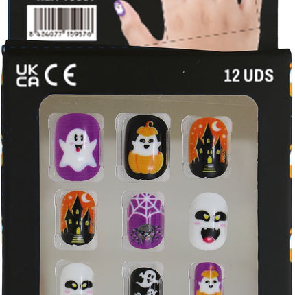 Halloween-kunstnegle til børn – spøgelser