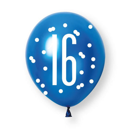 16 Jaar Ballonnen 30cm 6st van Unique koop je bij Partywinkel