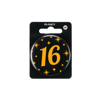 16 Jaar Button van Paper Dreams koop je bij Partywinkel