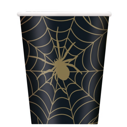 Halloween-krus med spindelvæv, 8 stk.