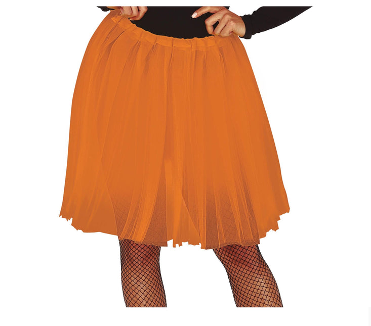 Orange tutu til damer 60 cm