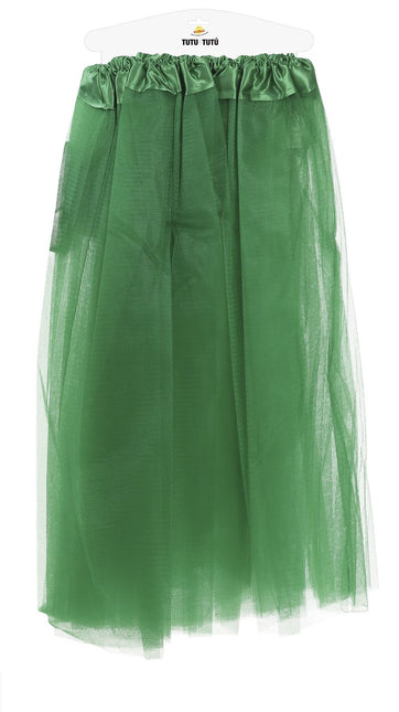 Mørkegrøn tutu til damer 60 cm