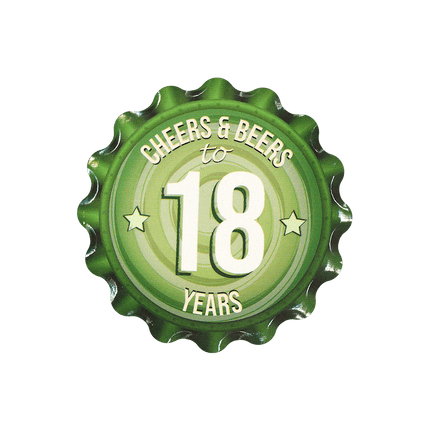 18 Jaar Onderzetters Groen 11cm van Paper Dreams koop je bij Partywinkel