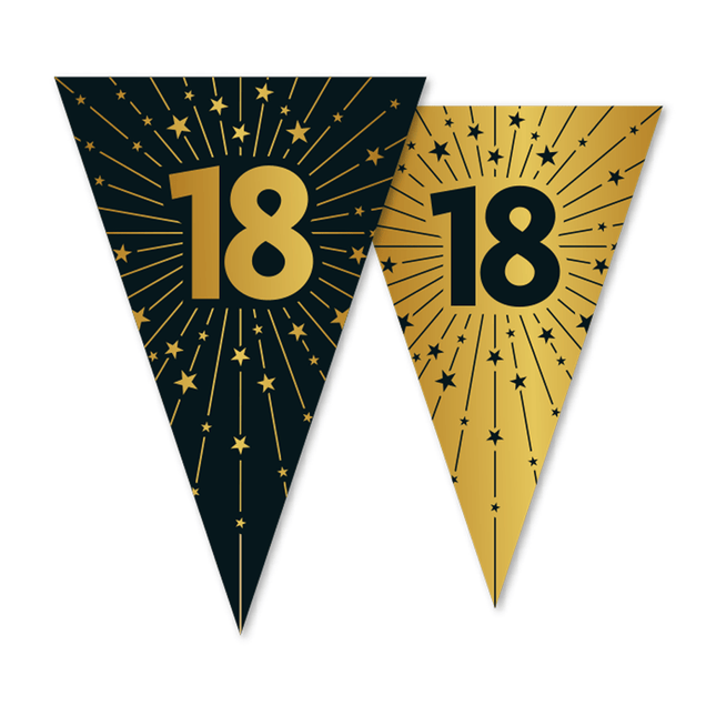 18 Jaar Slinger Goud Zwart 10m van WeFiesta koop je bij Partywinkel