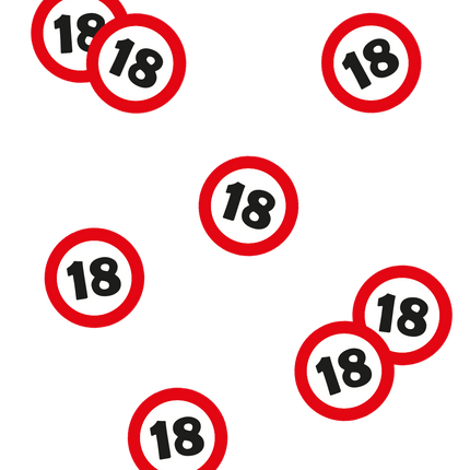 18 Jaar Tafelconfetti 2,5cm van Paper Dreams koop je bij Partywinkel