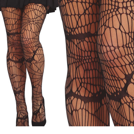 Sorte strømpebukser Spindelvæv