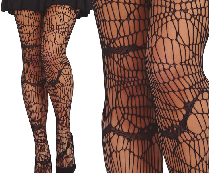 Sorte strømpebukser Spindelvæv