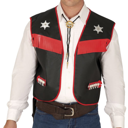 Sort cowboy-vest