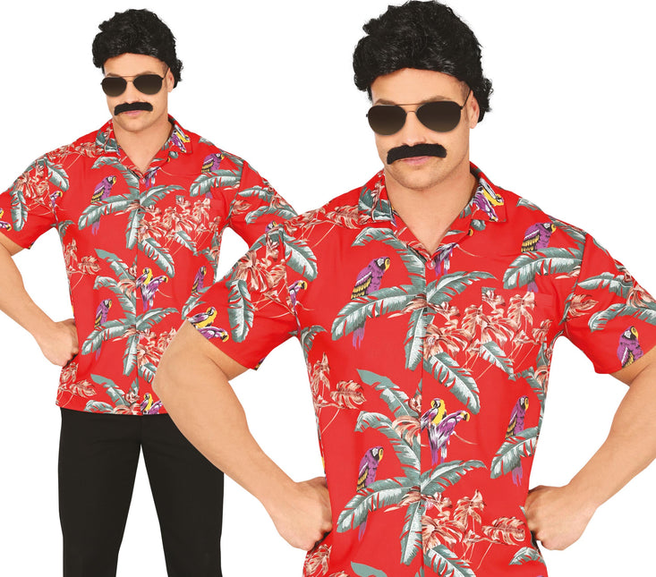 Hawaii Bluse Papegøjer