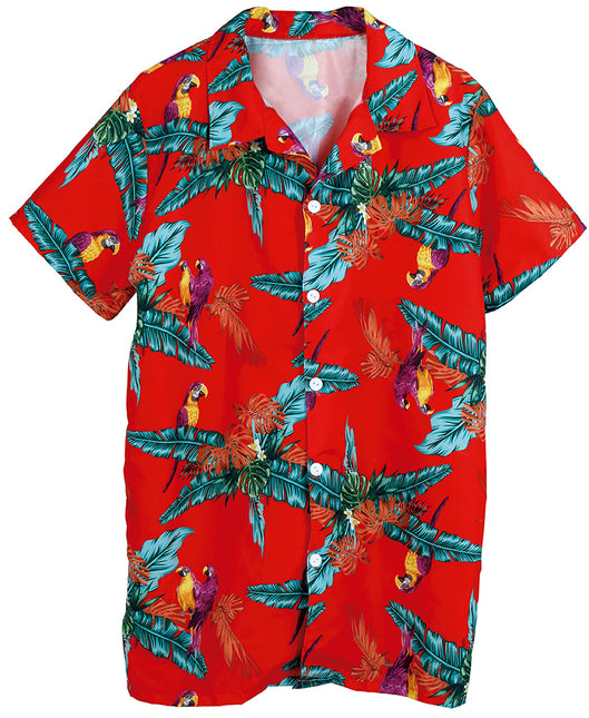 Hawaii Bluse Papegøjer