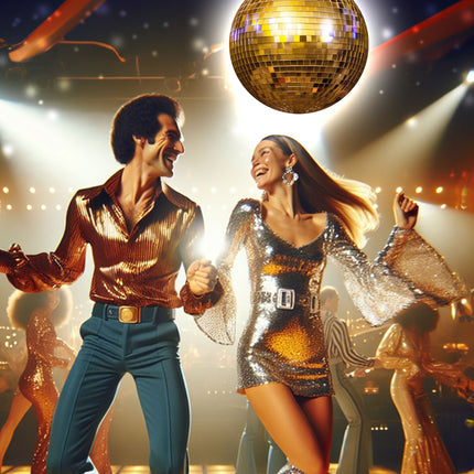 Discoball guld 30 cm