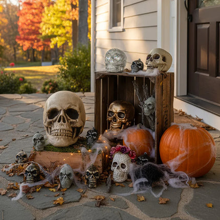 Halloween Schedel 8cm 3st