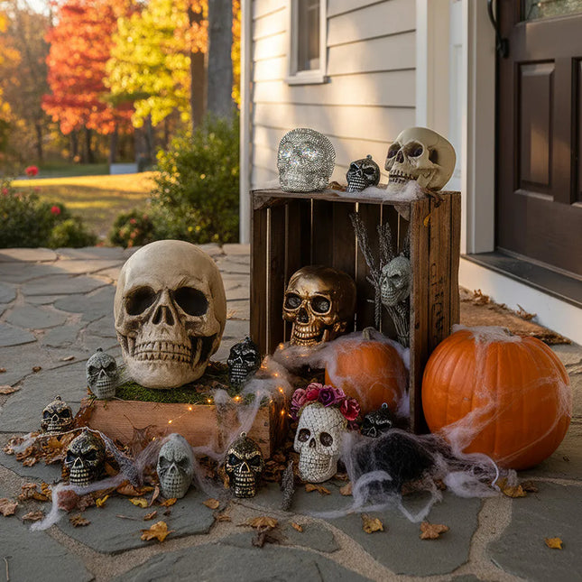 Halloween Schedel 8cm 3st