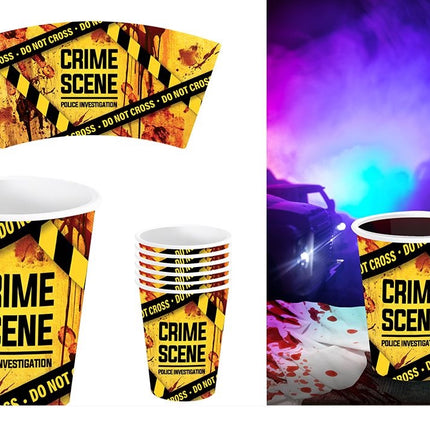 Halloween Bekers Geel Crime Scene