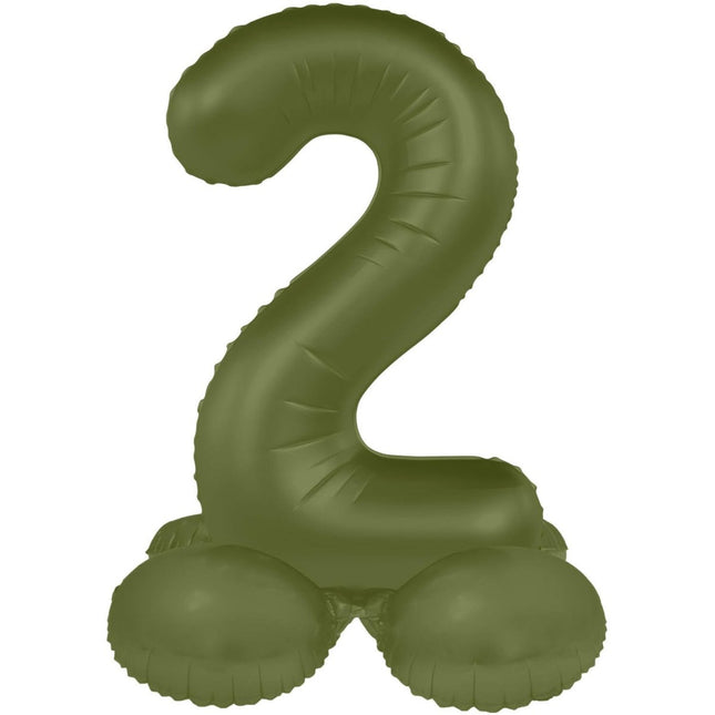 2 Jaar Cijfer Ballon Groen Mat 72cm van Folat koop je bij Partywinkel