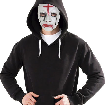 Rød hvid halloween maske kors