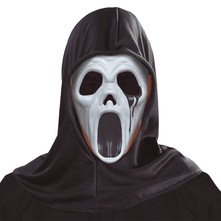 Halloween-maskedræber med hætte