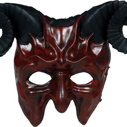 Halloween-maske – halv djævel