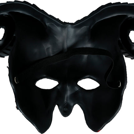 Halloween-maske – halv djævel