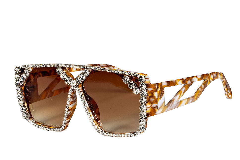Brune briller Strass