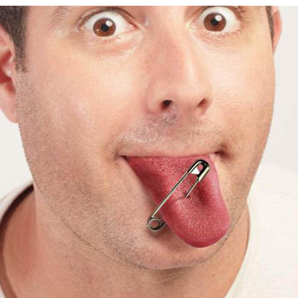 Pink falsk tunge 6 cm