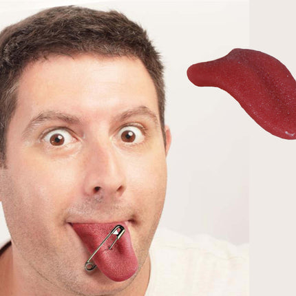 Pink falsk tunge 6 cm