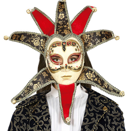 Venitianske damer med rød maske