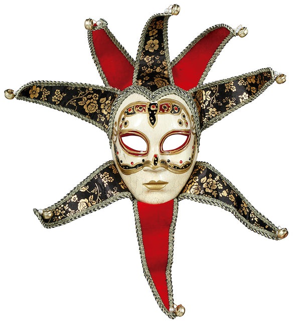 Venitianske damer med rød maske