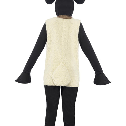 Fårene Shaun-kostume til børn - hvid/sort