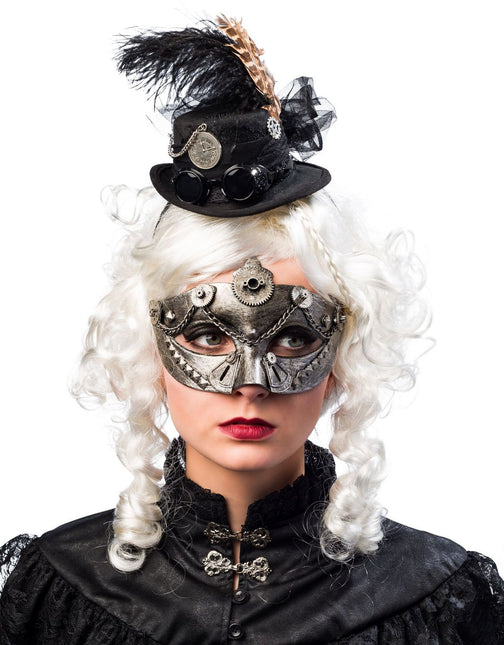 Steampunk-hårbånd sort