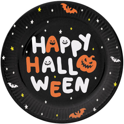 Papirtallerkener - 'Happy Halloween' - Halloween BoOo! - 23 cm - 8 stk