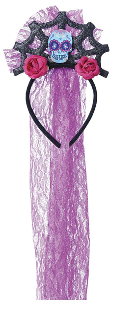 Dia De Los Muertos Hårbånd Spindelvæv