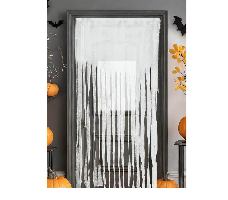 Hvidt dørforhæng 2m