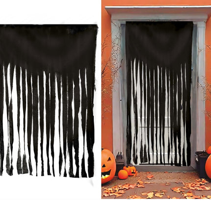 Sort dørforhængsstof 2m