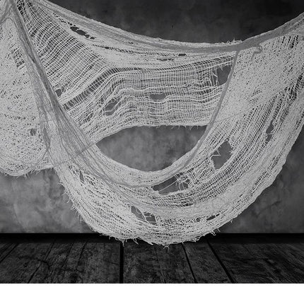 Halloween grå gardiner stof 2,28 m